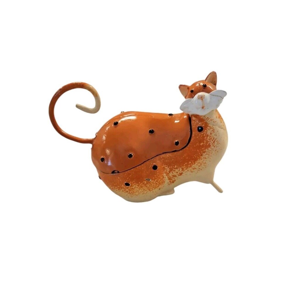 Harmony Kingdom Whimsical Fat Orange Cat Trinket Box Amc6 Stars & Moon